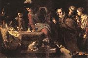 TOURNIER, Nicolas Denial of St Peter er oil on canvas